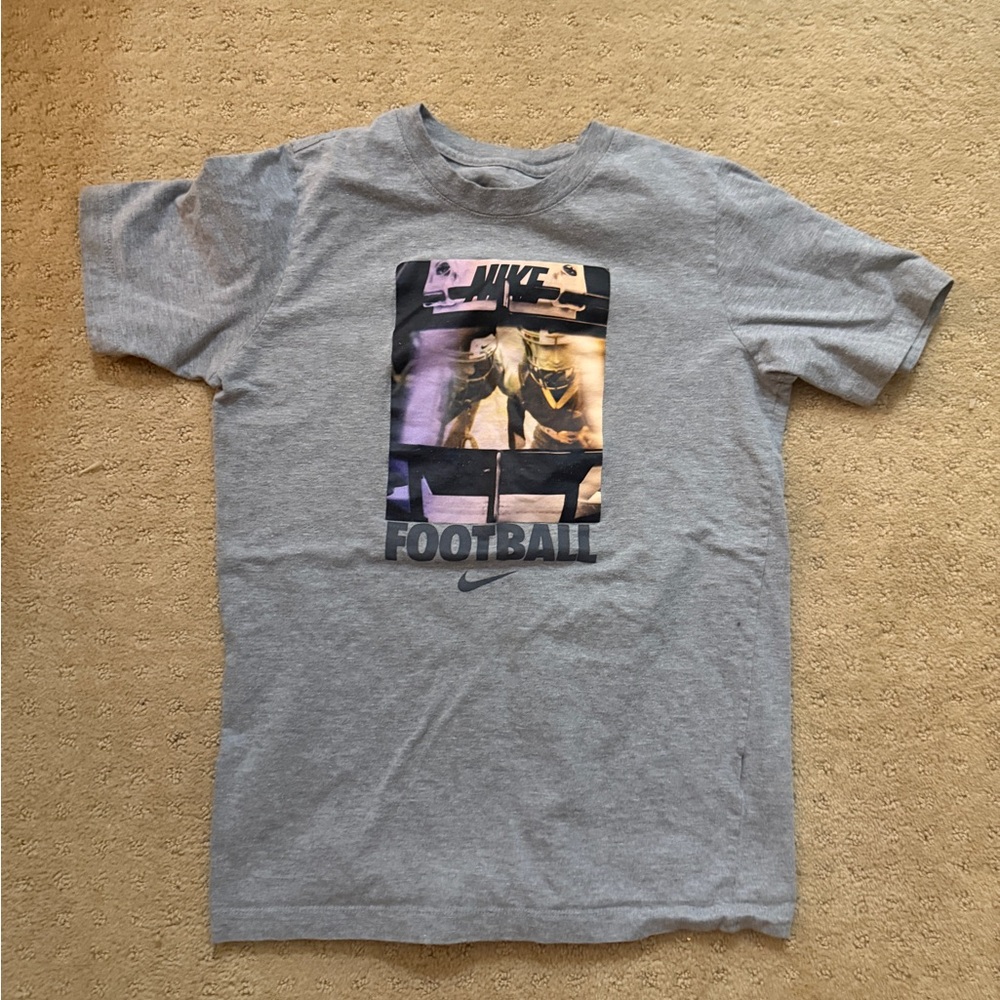 Nike Gray Football Graphic T-Shirt